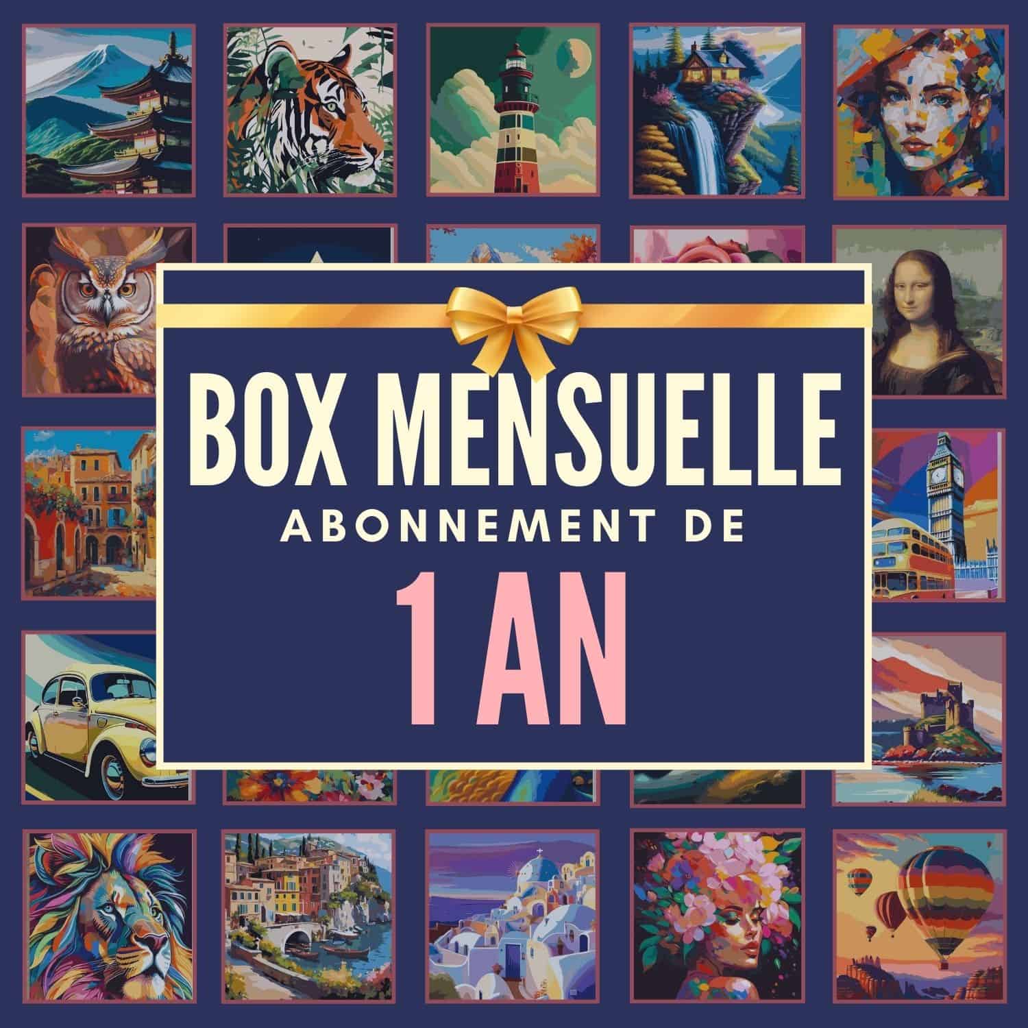 Box Mensuelle 1 An - 2 Kits De Peinture Par Numros