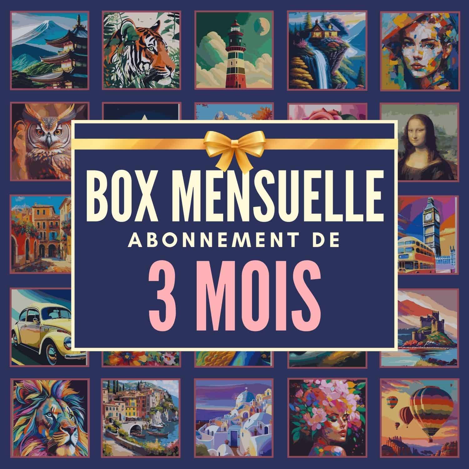 Box Mensuelle 3 Mois - 2 Kits De Peinture Par Numros