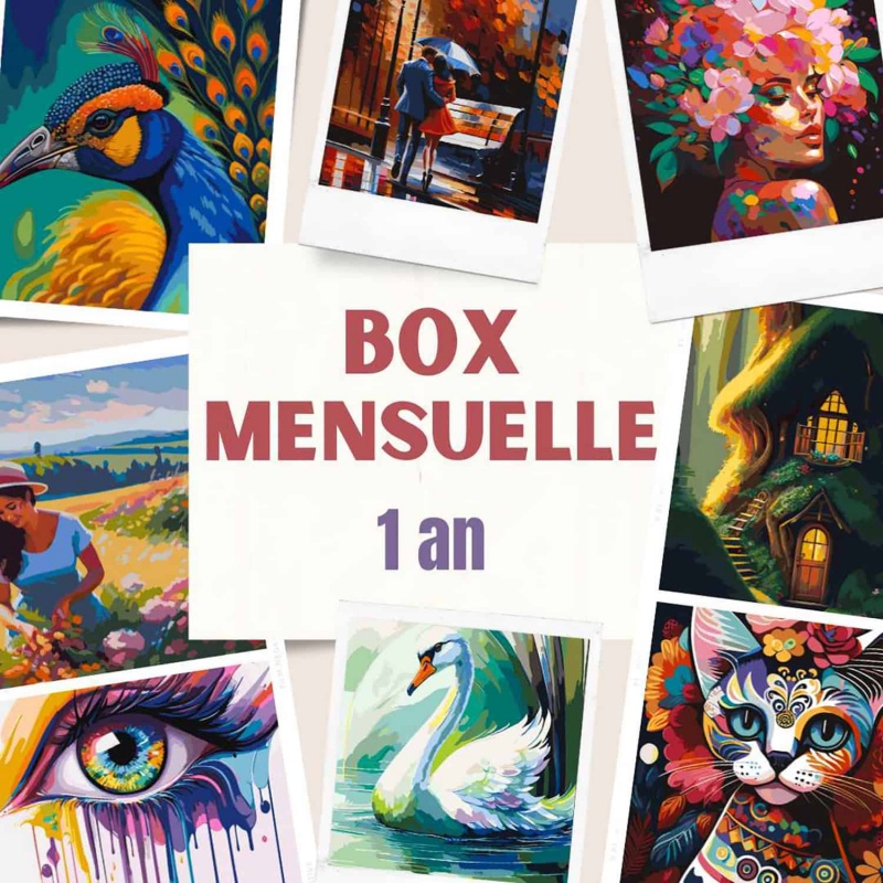 Box Mensuelle 1 An - 2 Kits De Peinture Par Numros